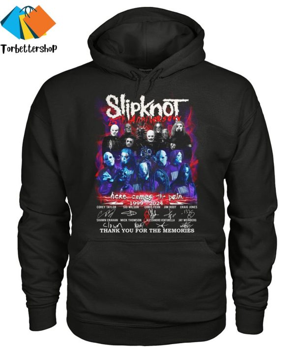 Slipknot Here Comes The Pain 1999-2024 Siganature Thank You For The Memories Unisex T-Shirt