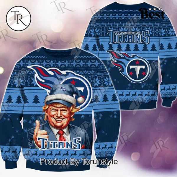 Tennessee Titans Christmas Donald Trump Knitted Sweater