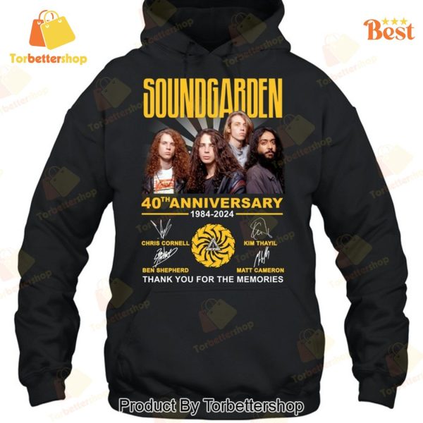 Soundgarden 40th Anniversary 1984-2024 Signature Thank You For The Memories Unisex T-Shirt