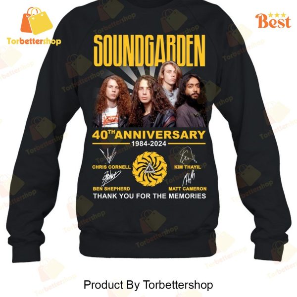 Soundgarden 40th Anniversary 1984-2024 Signature Thank You For The Memories Unisex T-Shirt