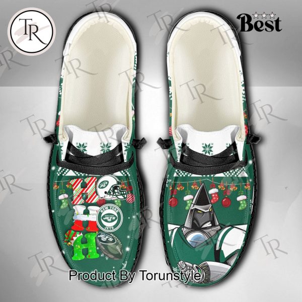 NFL New York Jets Ho Ho Ho Christmas Custom Name Hey Dude Shoes