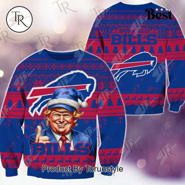 Buffalo Bills Christmas Donald Trump Knitted Sweater