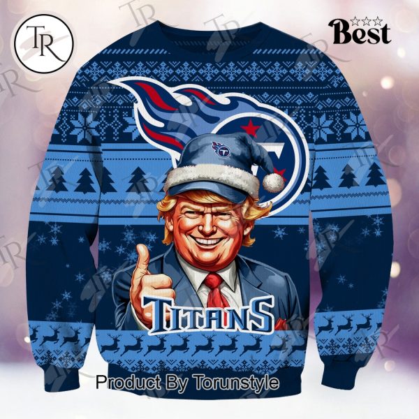 Tennessee Titans Christmas Donald Trump Knitted Sweater