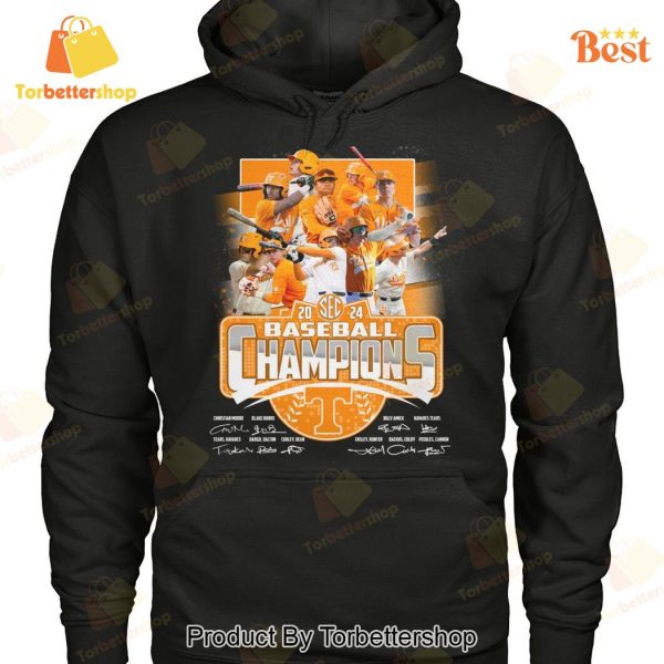 Tennessee Volunteers 2024 SEC Baseball Champions Signature Unisex T-Shirt