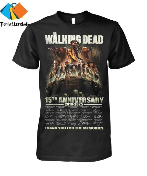 The Walking Dead 15th Anniversary 2010-2025 Signature Thank You For The Memories Unisex T-Shirt