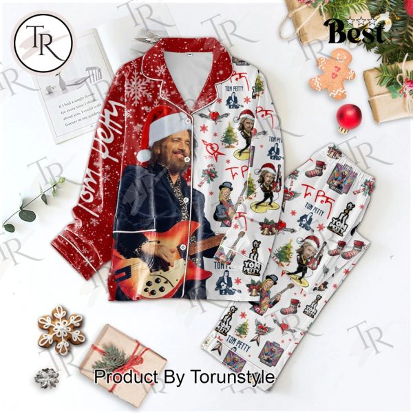 Tom Petty Merry Christmas 2024 Button Down Pajamas Set