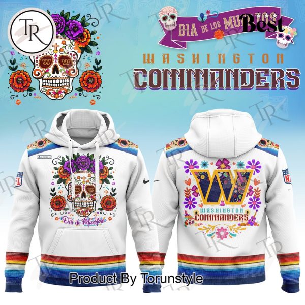 Dia De Los Muertos Washington Commanders 2024 Pullover Hoodie, Longpants, Cap