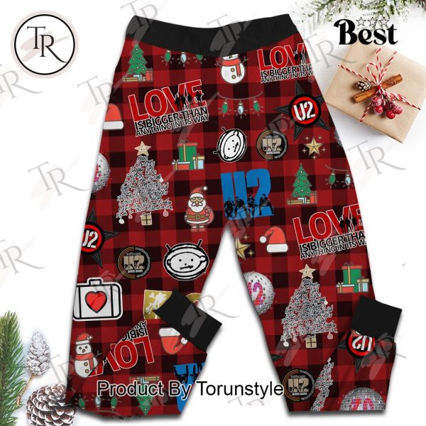 U2 Band Christmas Baby Please Come Home Love Is Bigger Than Anything In Its Way Pajamas Set