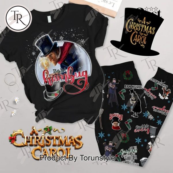 A Christmas Carol Bah! Humbug! God Bless Us Everyone Merry Christmas Pajamas Set