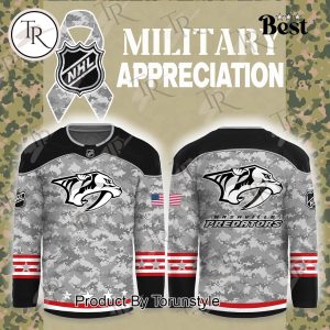 NHL Nashville Predators Arctic Camo 2024 Salute to Service Club Hockey Jersey