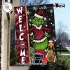 NCAA Auburn Tigers Football Grinch Welcome Christmas Garden Flag – Custom Name