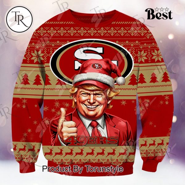 San Francisco 49ers Christmas Donald Trump Knitted Sweater