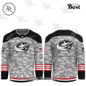 NHL Columbus Blue Jackets Arctic Camo 2024 Salute to Service Club Hockey Jersey