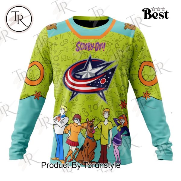 NHL Columbus Blue Jackets Special Scooby Doo Design Hoodie