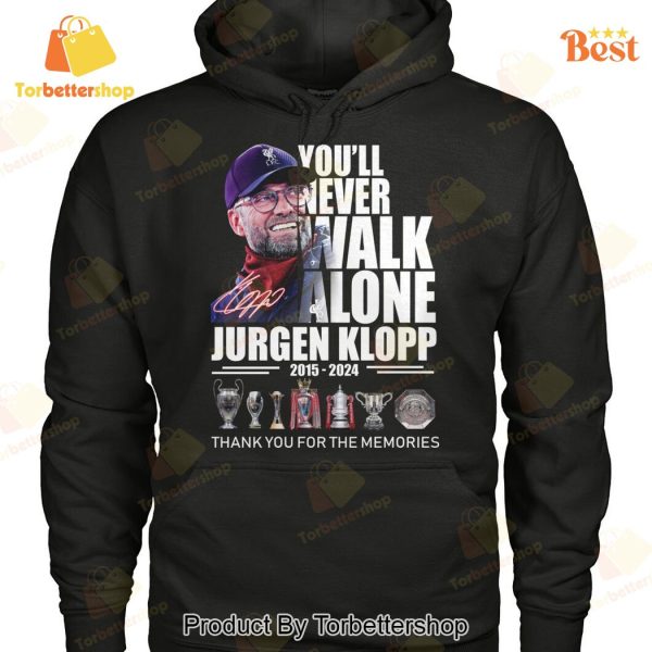 You Never Walk Alone Jurgen Klopp 2015-2024 Liverpool F.C Thank You For The Memories Signature Unisex T-Shirt