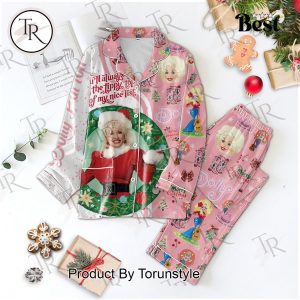 Dolly Parton You’ll Always Be At The Tippy Top Of My Nice List Merry Christmas Button Down Pajamas Set