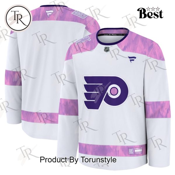 NHL Philadelphia Flyers 2024 Hockey Fights Cancer Practice Jersey – White