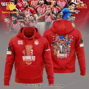 Olympiakos F.C 2024 UEFA Europa Conference League WINNERS Hoodie