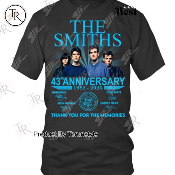 The Smiths 43rd Anniversary 1982-2025 Thank You For The Memories T-Shirt