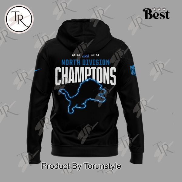 2024 NFC North Division Champions Ready To Roll Detroit Lions NFL Back To Back Hoodie – Black