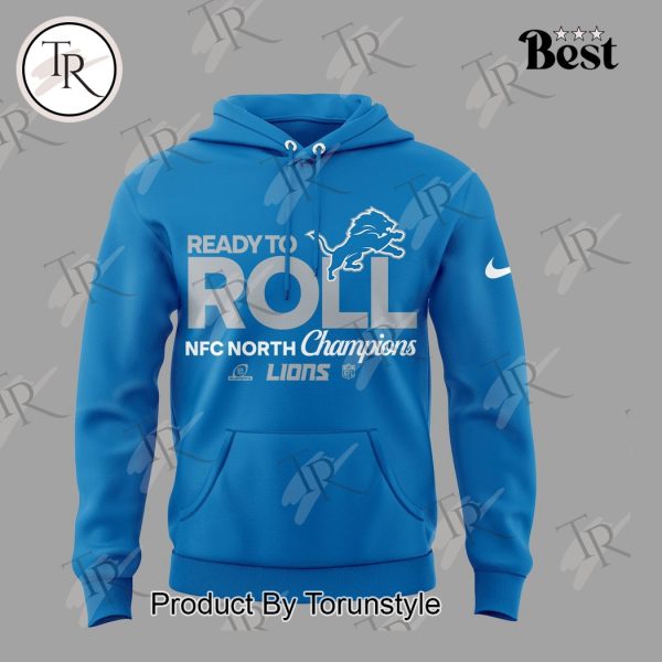 2024 NFC North Division Champions Ready To Roll Detroit Lions NFL Back To Back Hoodie – Blue