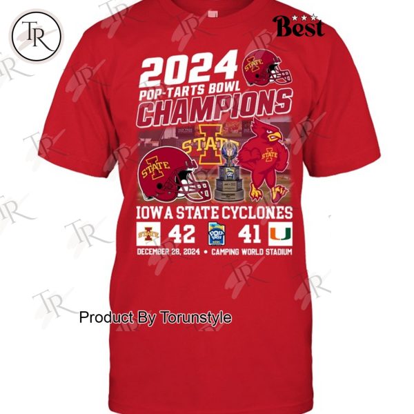 2024 Pop-Tarts Bowl Champions Iowa State Cyclones NCAA T-Shirt