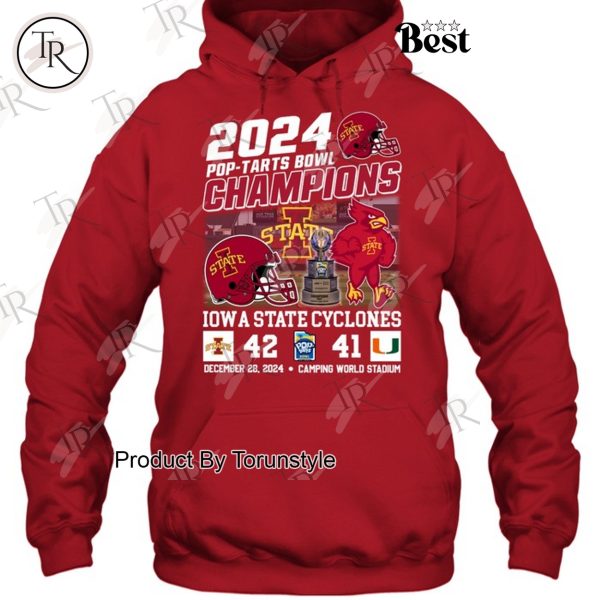 2024 Pop-Tarts Bowl Champions Iowa State Cyclones NCAA T-Shirt