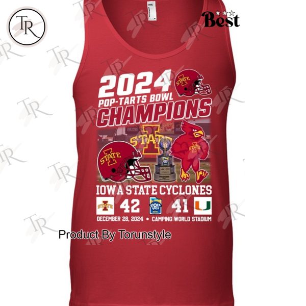 2024 Pop-Tarts Bowl Champions Iowa State Cyclones NCAA T-Shirt