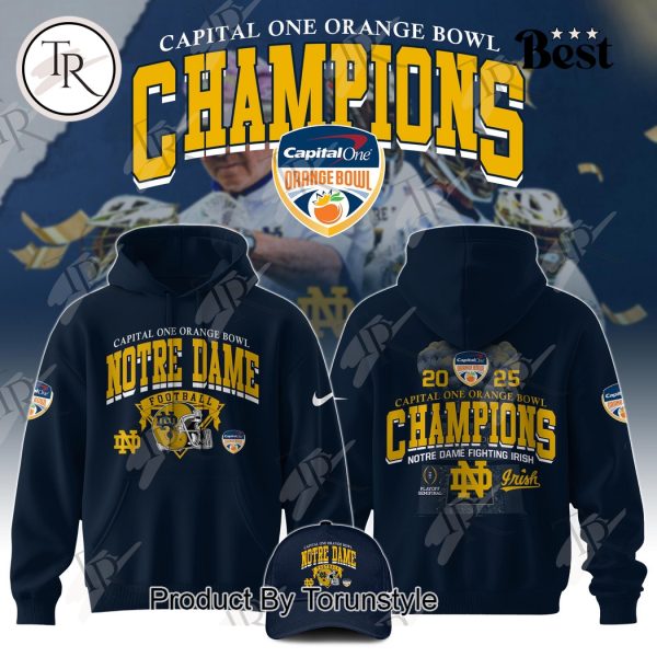 2025 Capital One Orange Bowl NCAA Notre Dame Football Hoodie