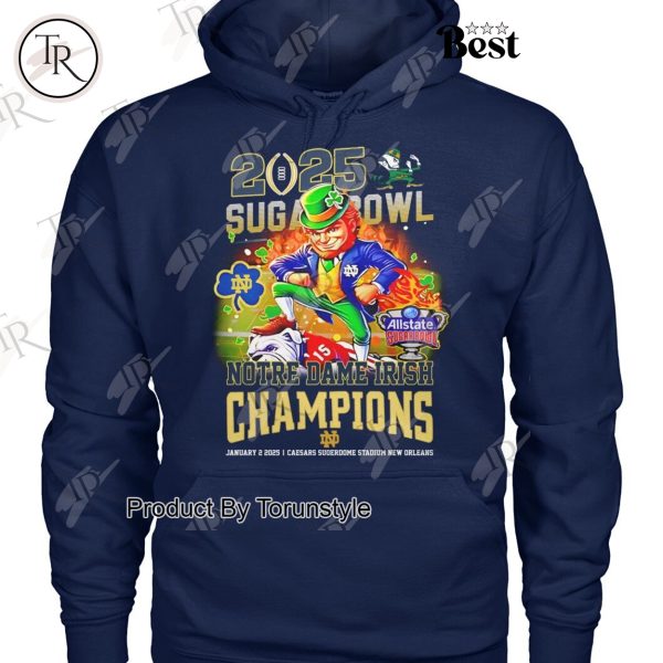 2025 Sugar Bowl Notre Dame Fighting Irish NCAA Champions T-Shirt