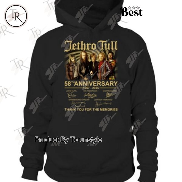 Jethro Tull 58th Anniversary 1967-2025 Thank You For The Memories T-Shirt