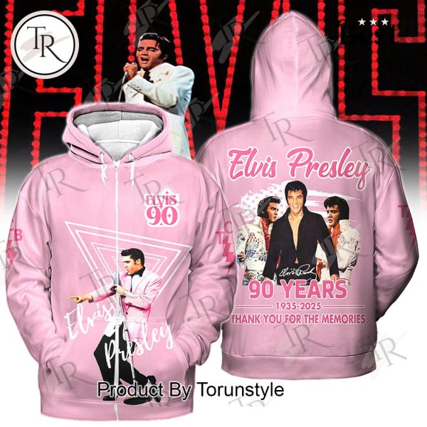 Elvis Presley 90 Years 1935-2025 Thank You For The Memories Hoodie