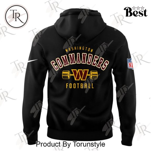 NFL Washington Commanders Football Black Design 2025 Hoodie