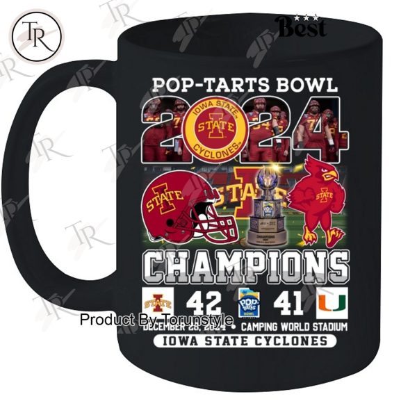 Pop-Tarts Bowl 2024 Champions Iowa State Cyclones NCAA T-Shirt