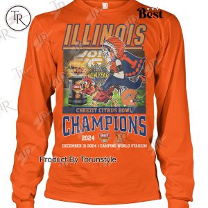 Illinois Fighting Illini Football NCAA Cheezit Citrus Bowl Champions 2024 T-Shirt