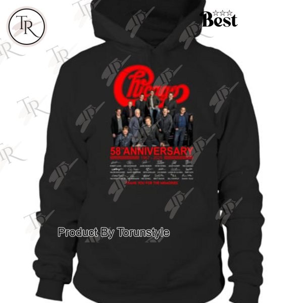 Chicago Rock Band 58th Anniversary 1967-2025 Thank You for The Memories T-Shirt