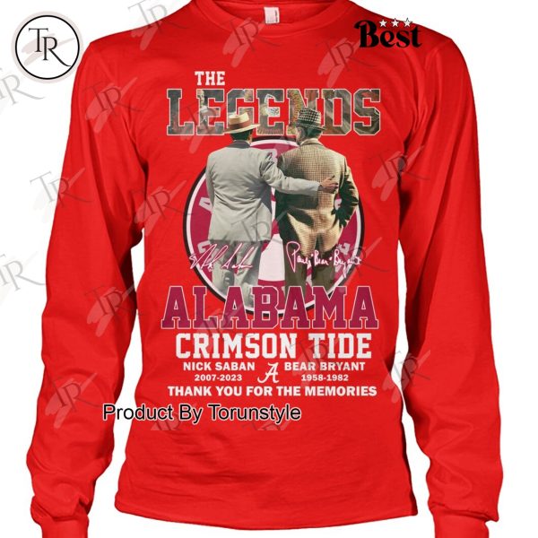 The Legends Alabama Crimson Tide NCAA Thank You For The Memories T-Shirt