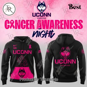 UConn Huskies NCAA Cancer Awareness Night Hoodie – Black