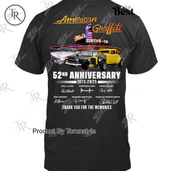 American Graffiti 52nd Anniversary 1973-2025 “Met’s Drive-In” Thank You For The Memories T-Shirt