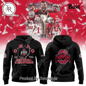 O-H-I-O 9x 2024 National Champions Ohio State Hoodie – Red