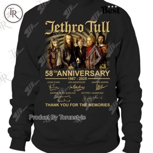 Jethro Tull 58th Anniversary 1967-2025 Thank You For The Memories T-Shirt