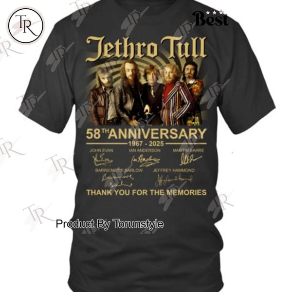 Jethro Tull 58th Anniversary 1967-2025 Thank You For The Memories T-Shirt