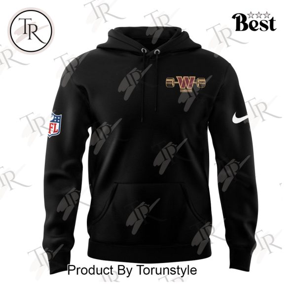 NFL Washington Commanders Football Black Design 2025 Hoodie