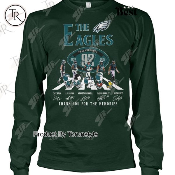 Philadelphia Eagles 92nd 1933-2025 Thank You For The Memories T-Shirt