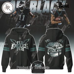 Philadelphia Eagles NFL Fly Eagles Fly All Black Hoodie