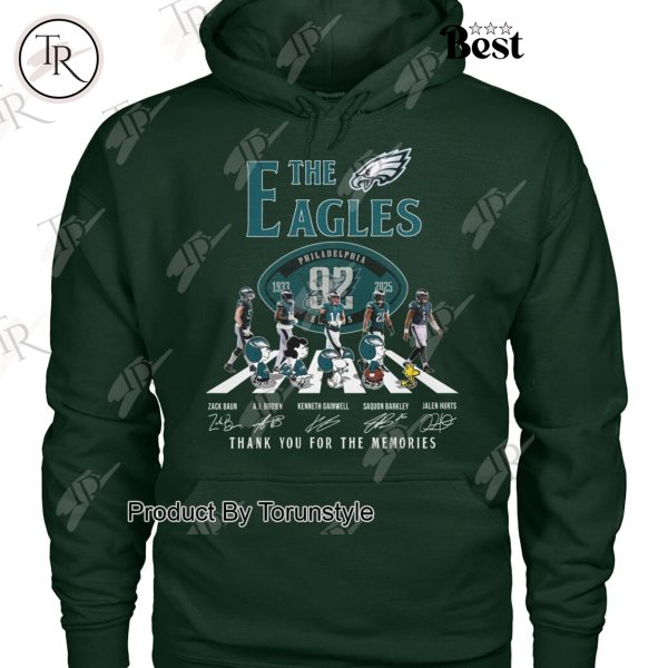 Philadelphia Eagles 92nd 1933-2025 Thank You For The Memories T-Shirt