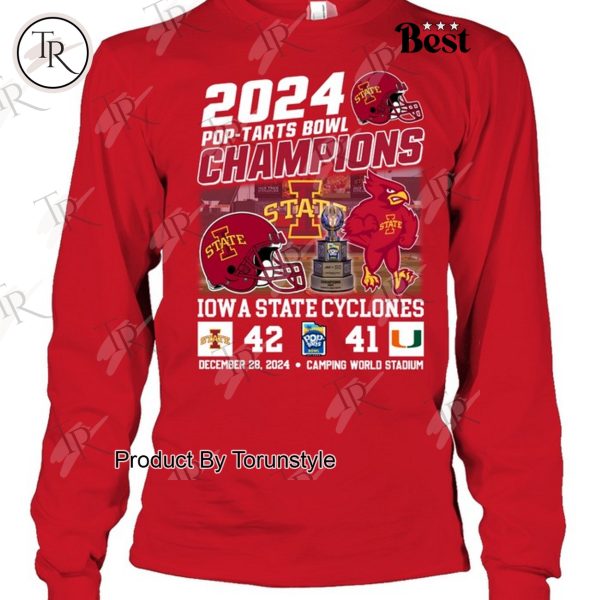 2024 Pop-Tarts Bowl Champions Iowa State Cyclones NCAA T-Shirt