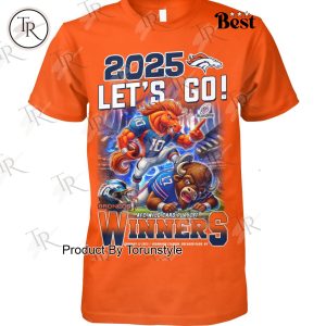 NFL Denver Broncos 2025 Let’s Go! AFC Wild Card Playoff Winners T-Shirt