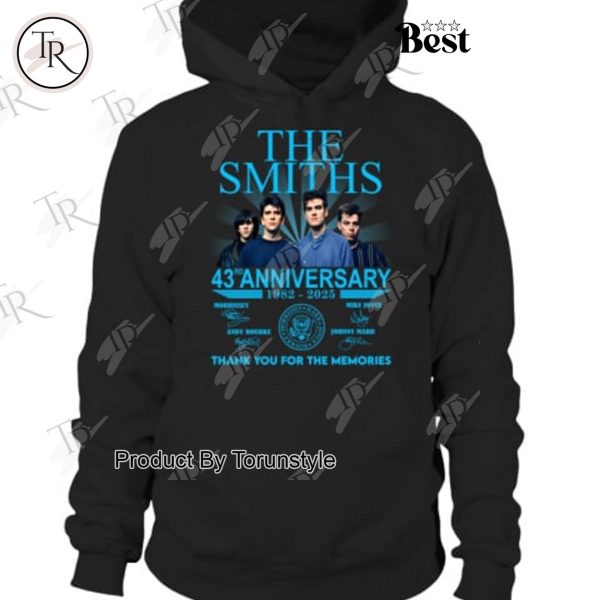 The Smiths 43rd Anniversary 1982-2025 Thank You For The Memories T-Shirt