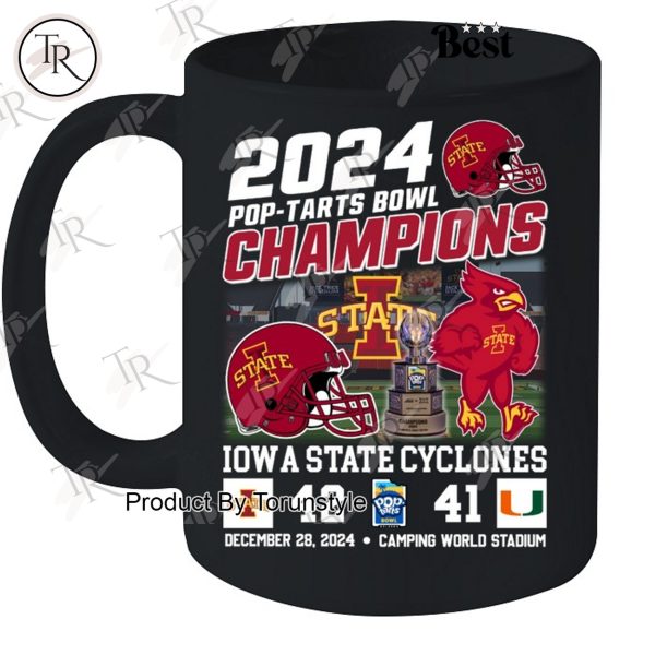 2024 Pop-Tarts Bowl Champions Iowa State Cyclones NCAA T-Shirt